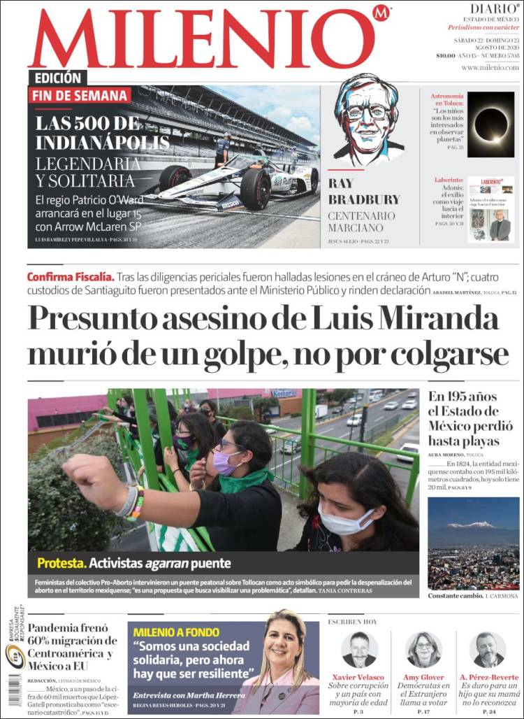 Portada de Milenio - Estado de México (M&eacute;xico)