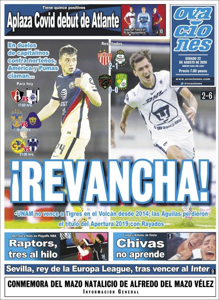 Portada de Ovaciones (M&eacute;xico)
