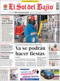 Portada de El Sol del Bajio (M&eacute;xico)