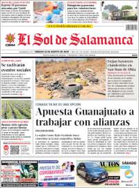 Portada de El Sol de Salamanca (M&eacute;xico)