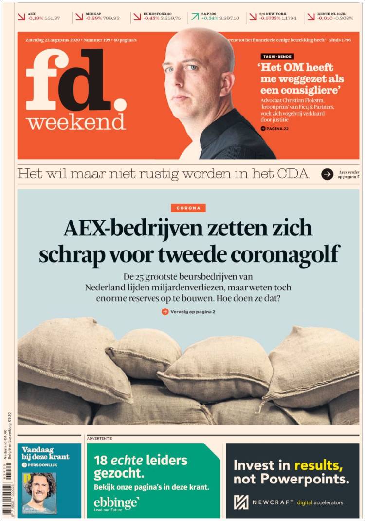 Portada de Het Financieele Dagblad (Pa&iacute;ses Bajos)