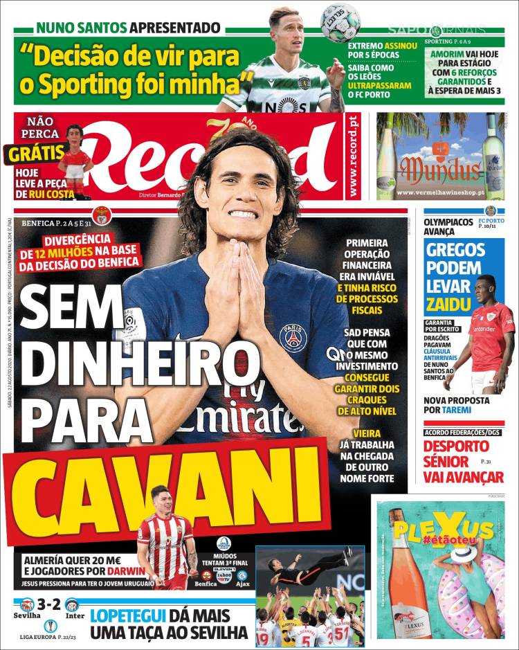 Portada de Record (Portugal)