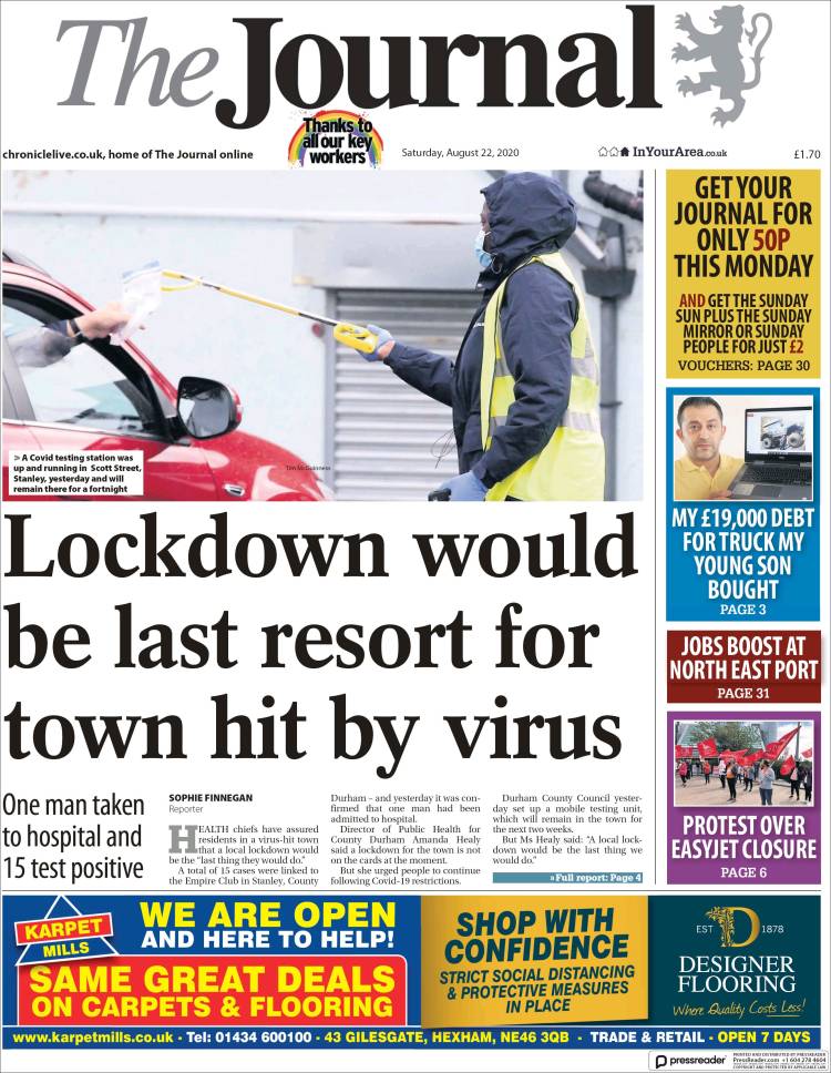 Portada de The Journal (Reino Unido)