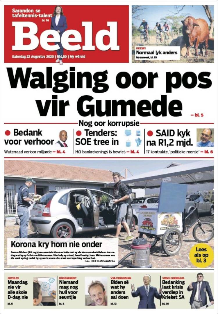 Portada de Beeld (Sud&aacute;frica)