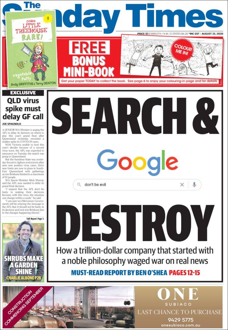 Portada de The West Australian (Australia)