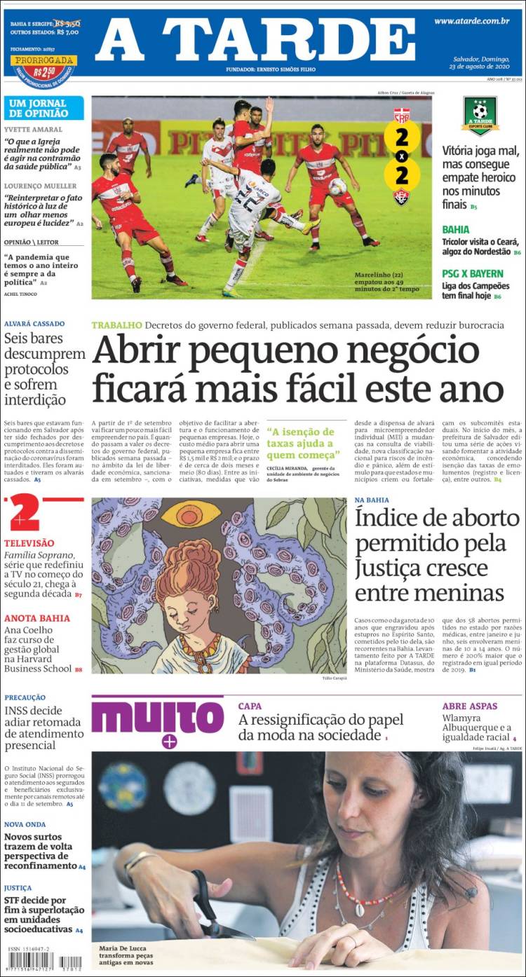 Portada de Diário A Tarde (Brasil)