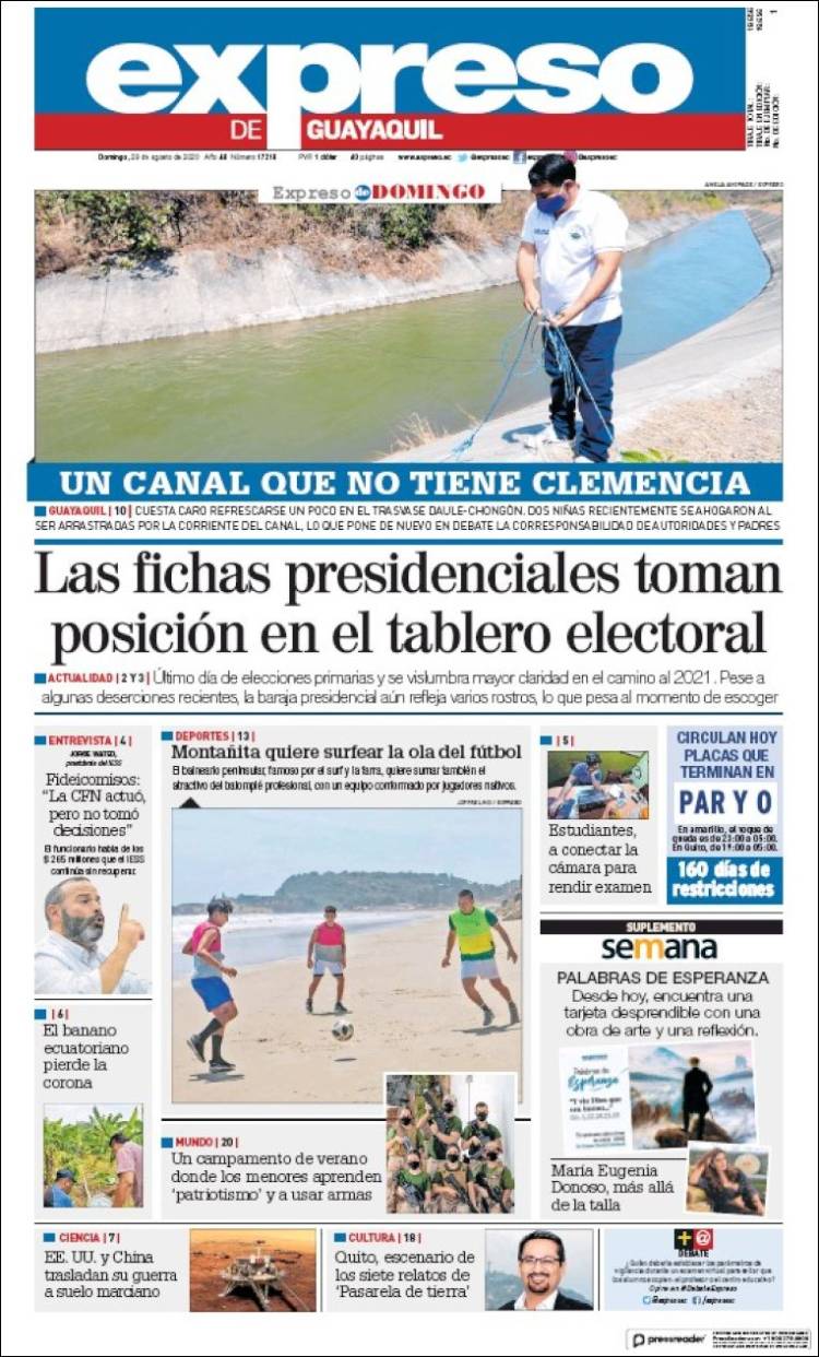 Portada de Expreso (Ecuador)