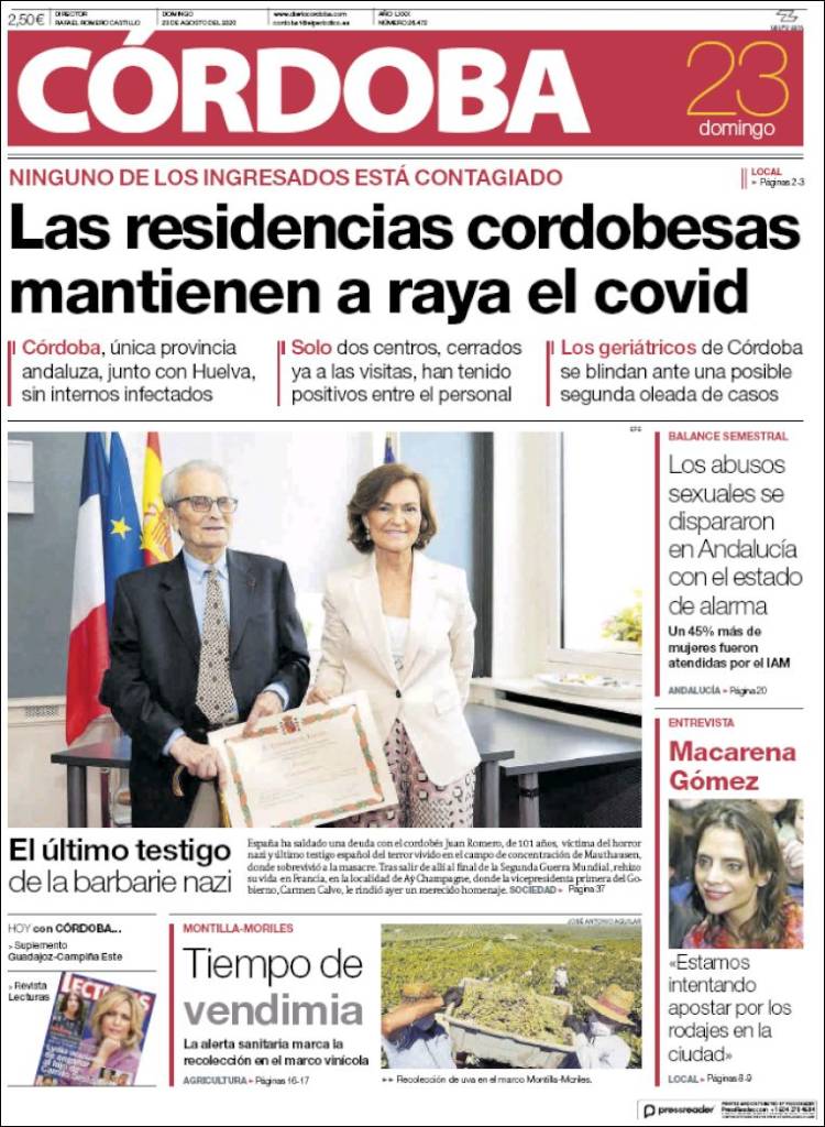 Portada de Diario de Córdoba (Espa&ntilde;a)