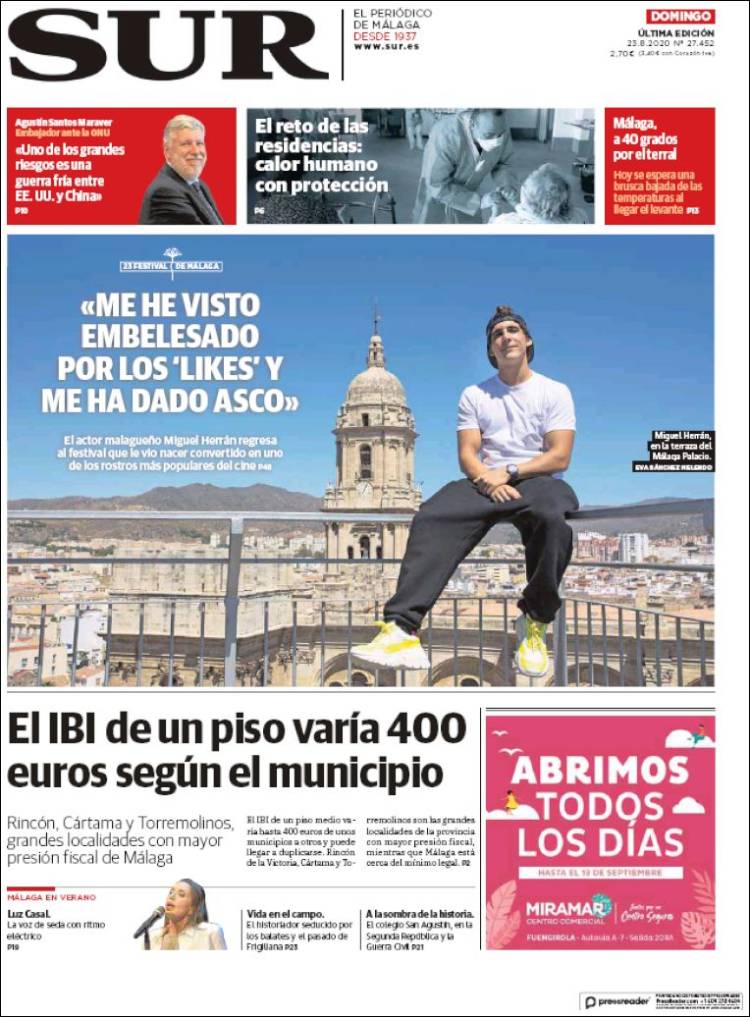 Portada de Diario el Sur (Espa&ntilde;a)