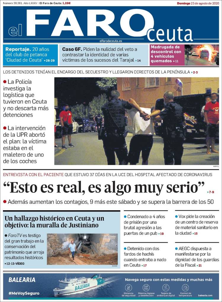 Portada de El Faro de Ceuta (Espa&ntilde;a)