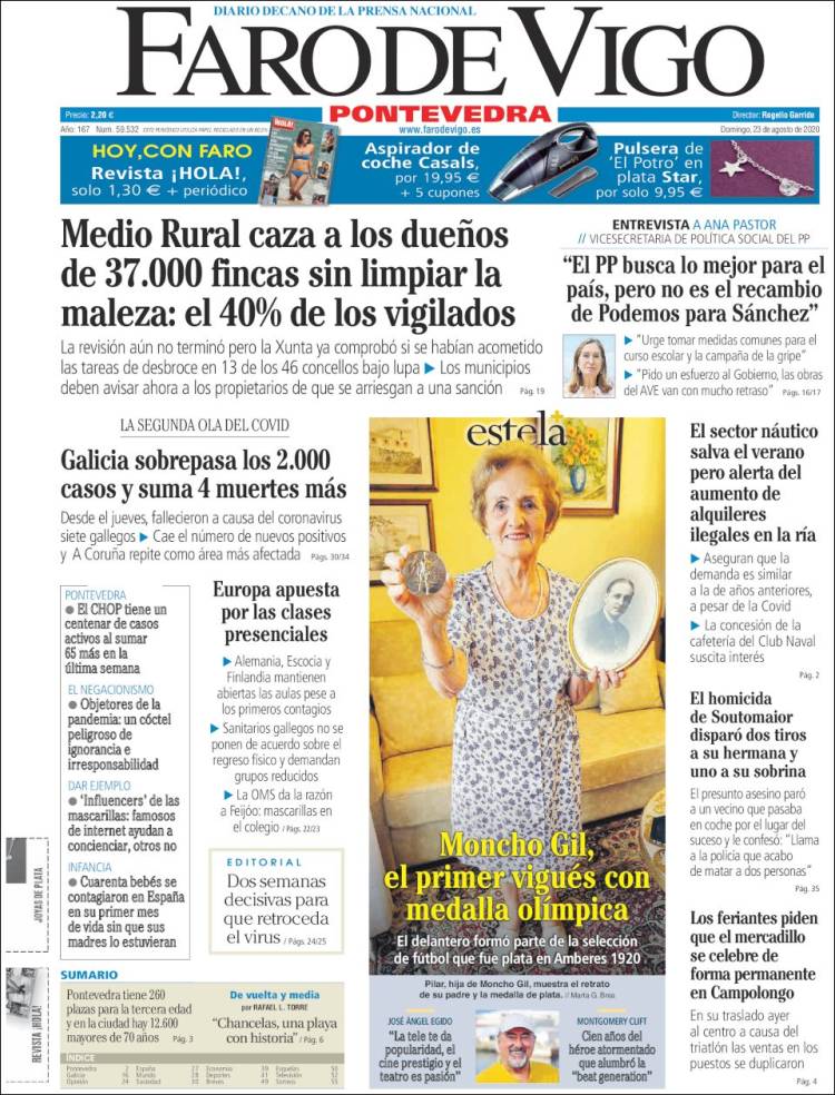 Portada de El Faro de Vigo - Pontevedra (Espa&ntilde;a)