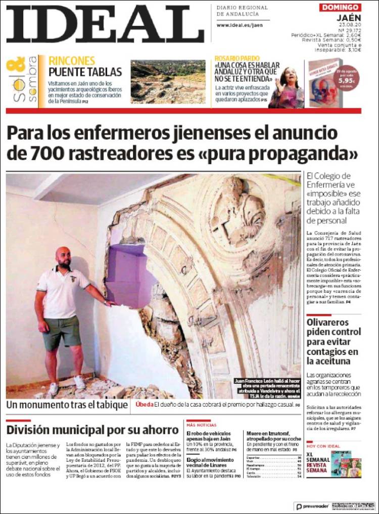 Portada de El Ideal de Jaén (Espa&ntilde;a)