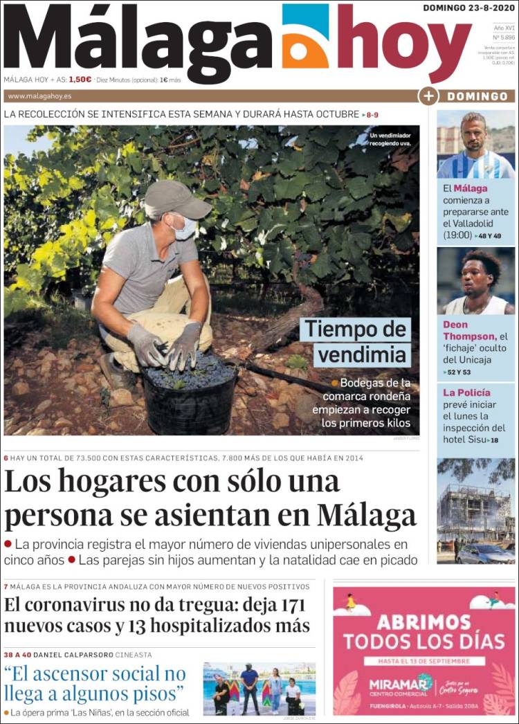 Portada de Málaga Hoy (Espa&ntilde;a)