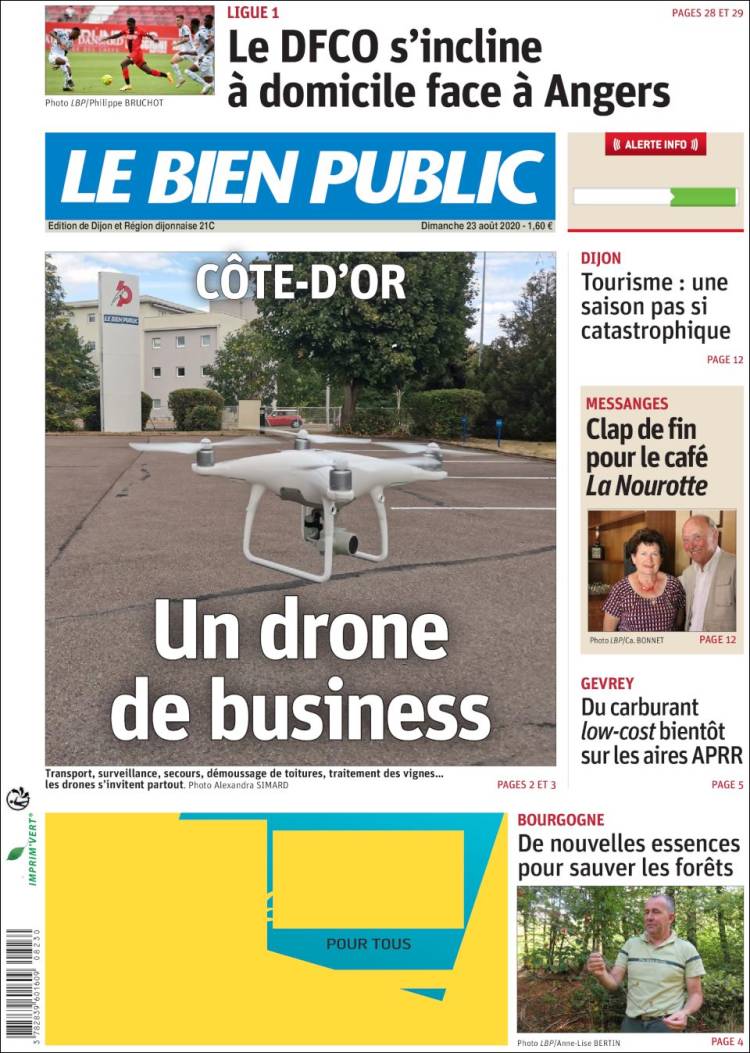 Portada de Le Bien Public (Francia)