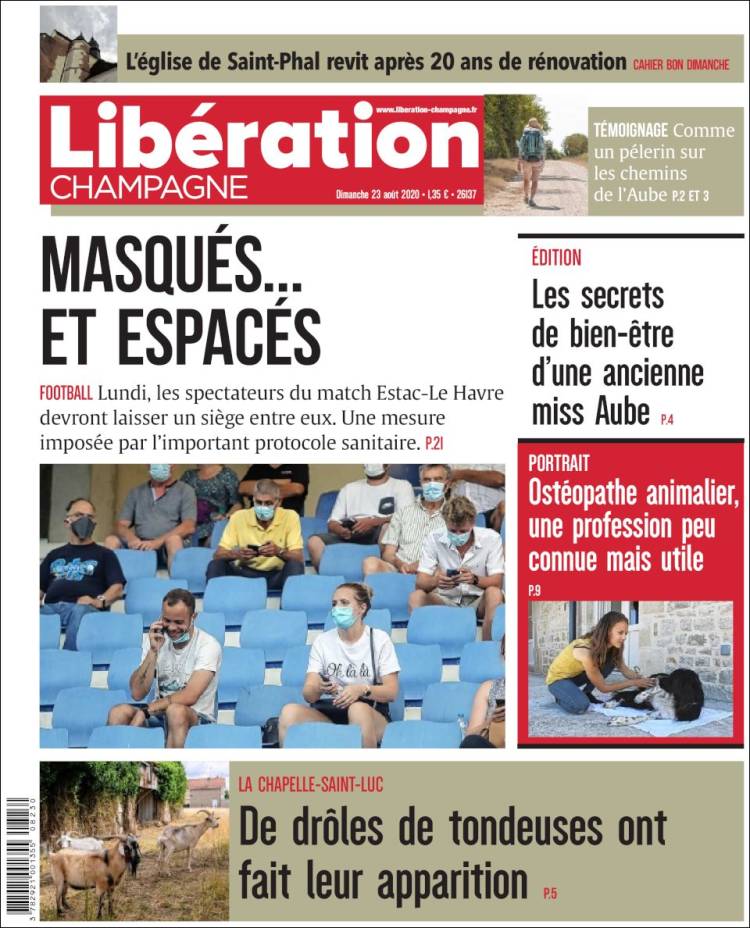 Portada de Libération Champagne (Francia)