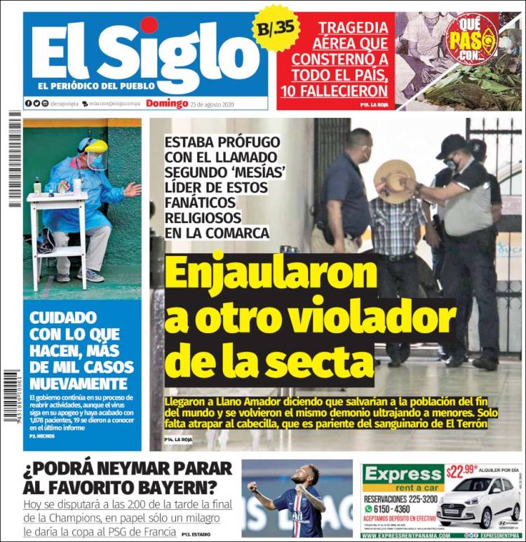 Portada de El Siglo (Panam&aacute;)