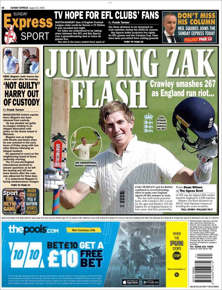 Portada de Daily Express (Reino Unido)