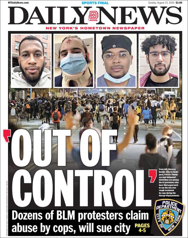 Portada de Daily News - New York (USA)