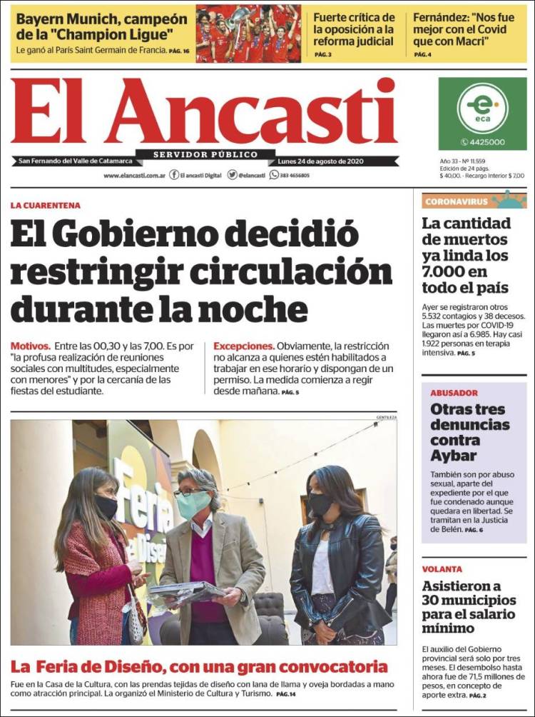 Portada de El Ancasti (Argentina)