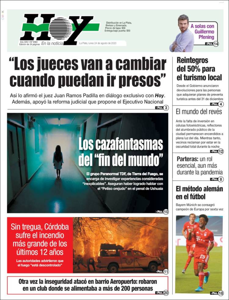 Portada de Diario Hoy (Argentina)