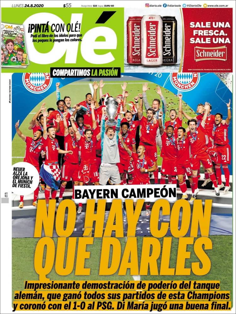 Portada de Olé (Argentina)