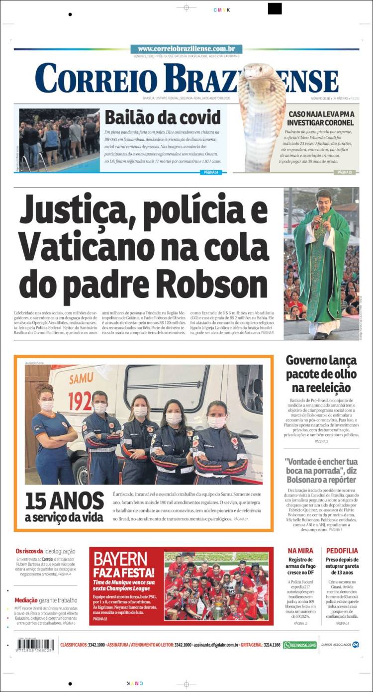 Portada de Correio Braziliense (Brasil)