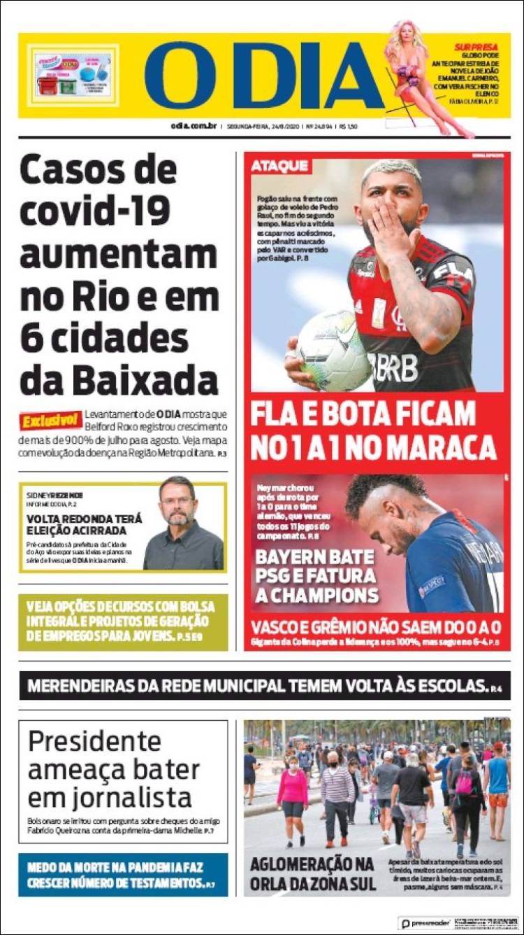 Portada de O Dia (Brasil)