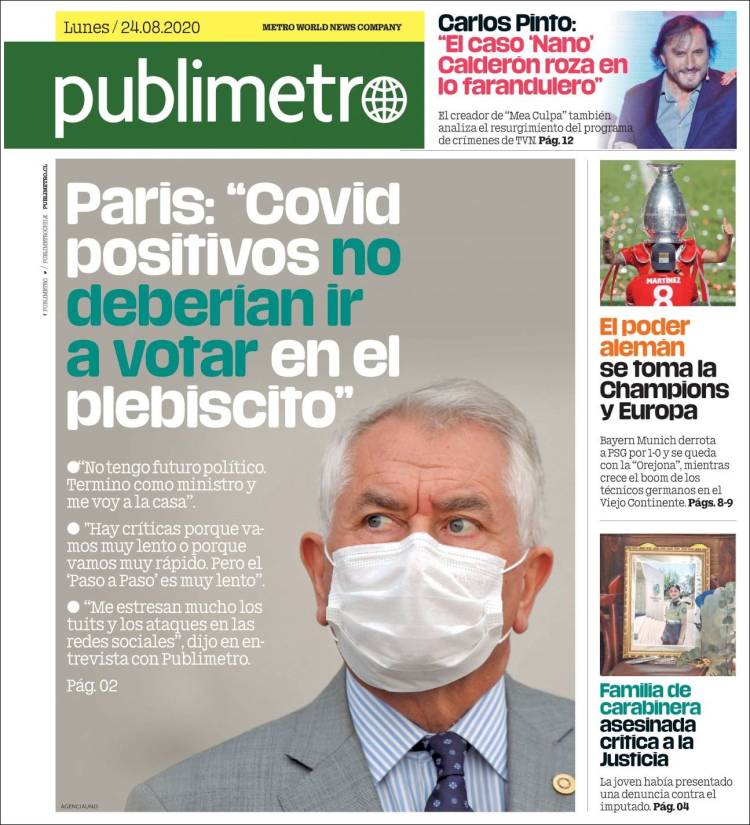 Portada de Publimetro (Chile)