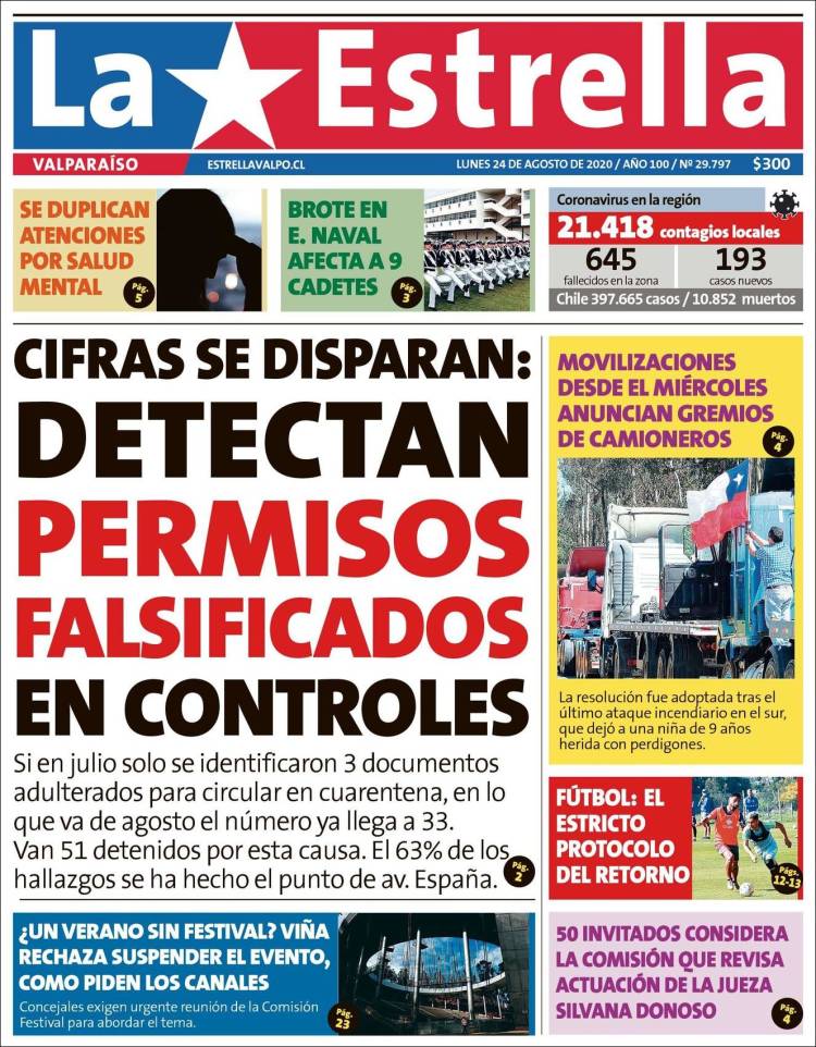 Portada de Estrella de Valparaiso (Chile)