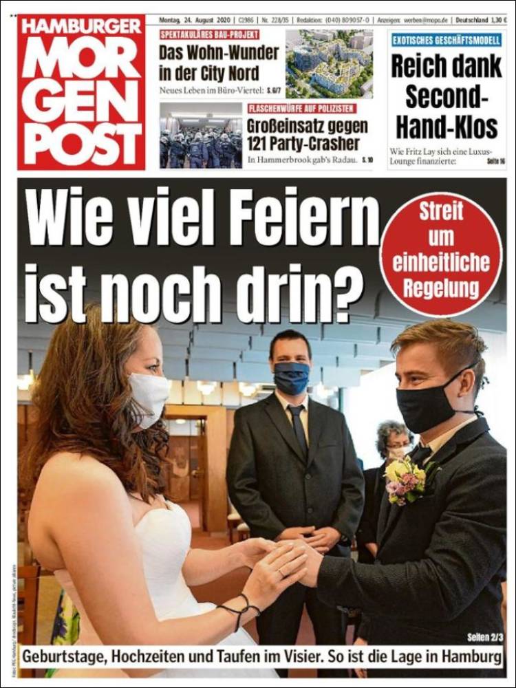 Portada de Hamburger Morgenpost  (Alemania)
