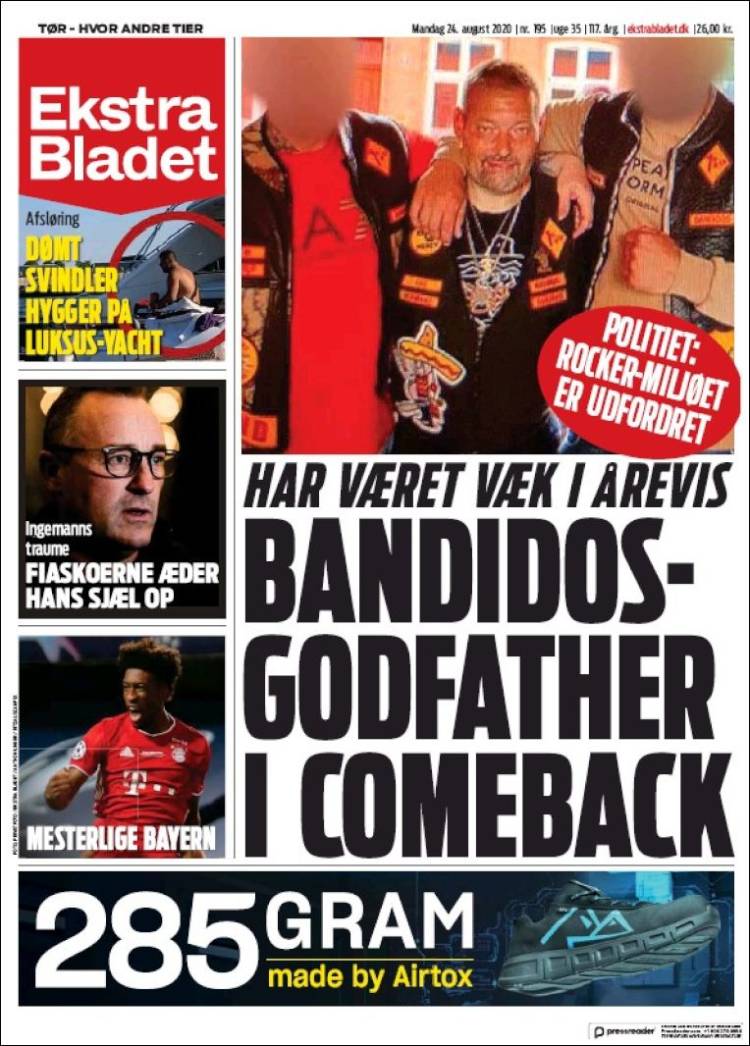 Portada de Ekstra Bladet (Dinamarca)