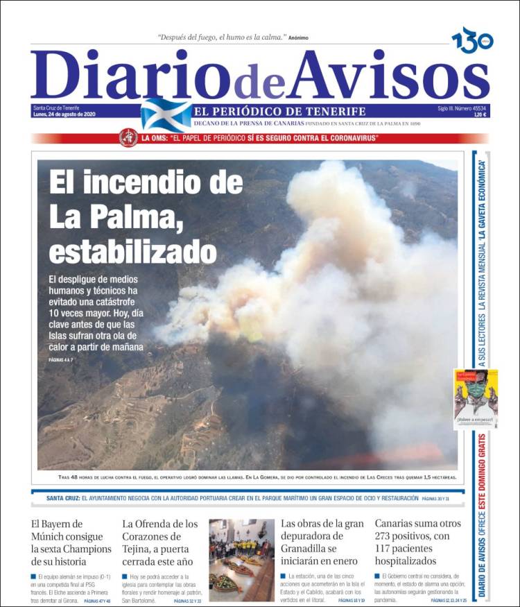Portada de Diarios de Avisos (Espa&ntilde;a)