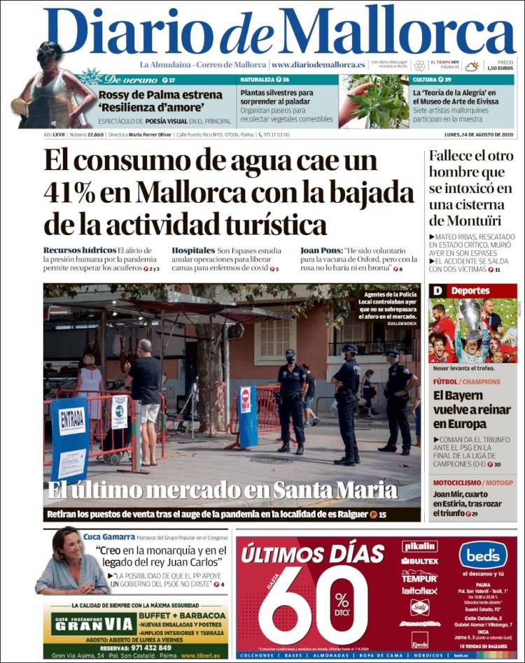 Portada de Diario de Mallorca (Espa&ntilde;a)