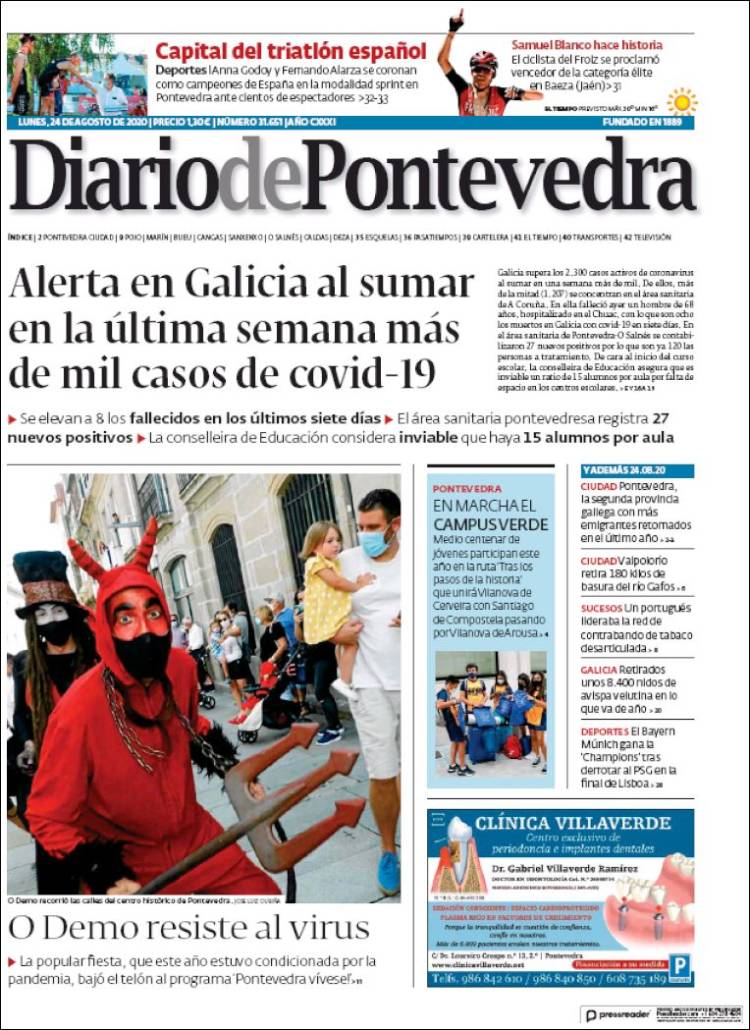 Portada de Diario de Pontevedra (Espa&ntilde;a)