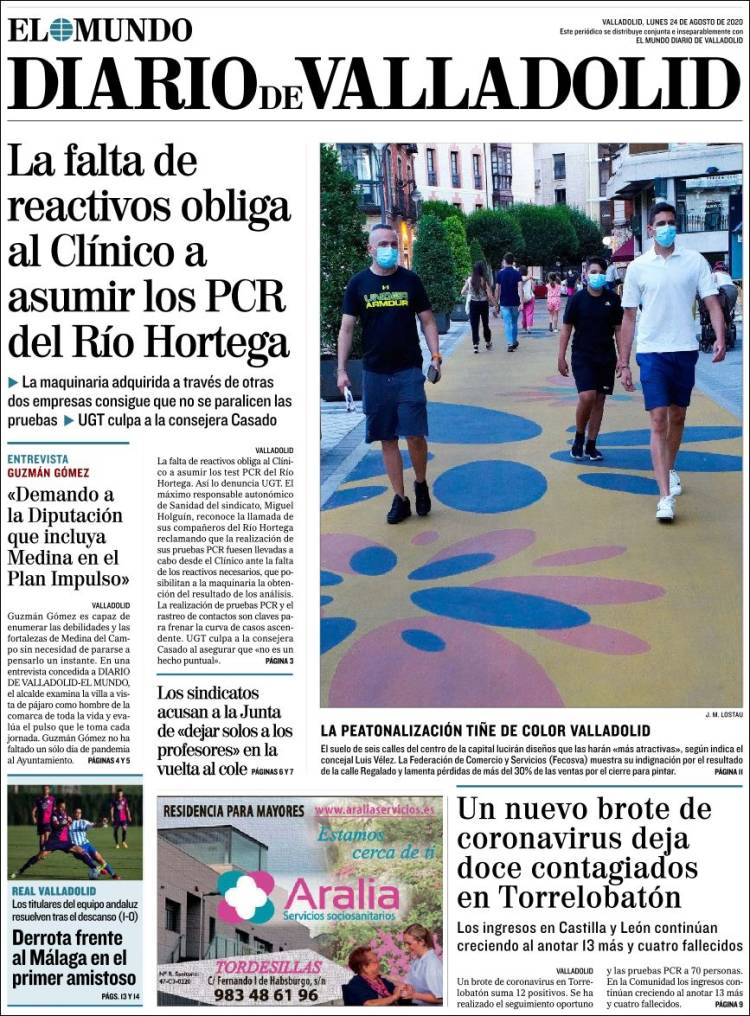Portada de Diario de Valladolid (Espa&ntilde;a)