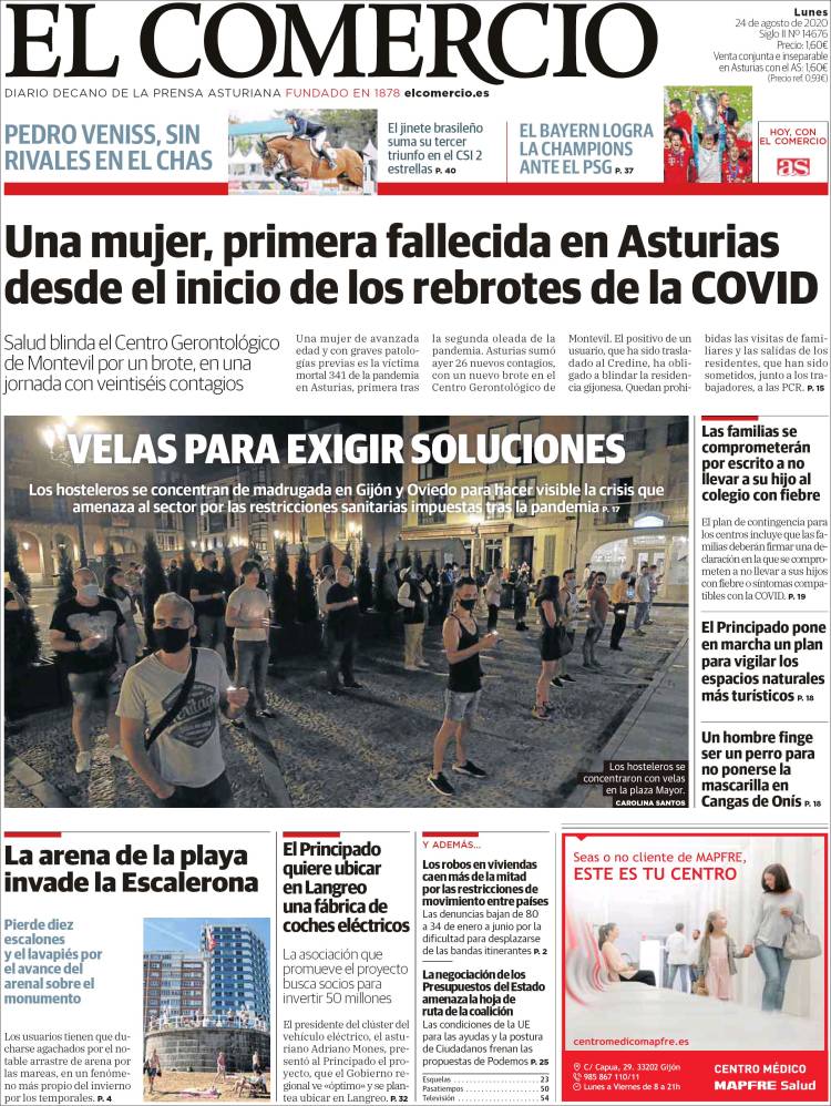Portada de El Comercio (Espa&ntilde;a)