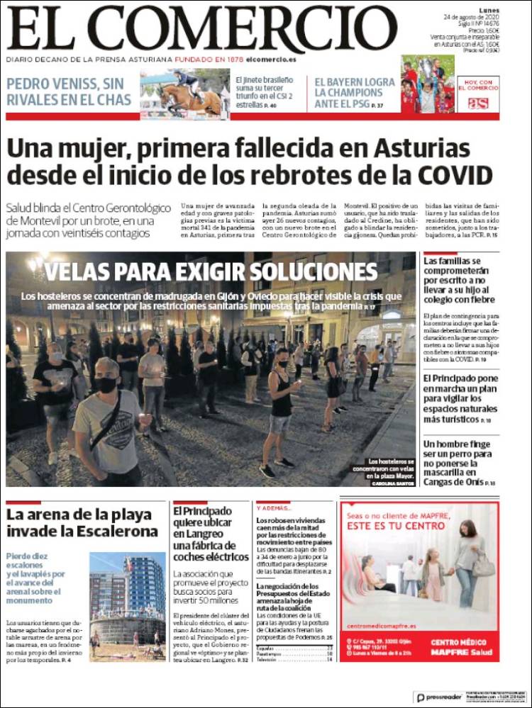 Portada de El Comercio - Gijón (Espa&ntilde;a)