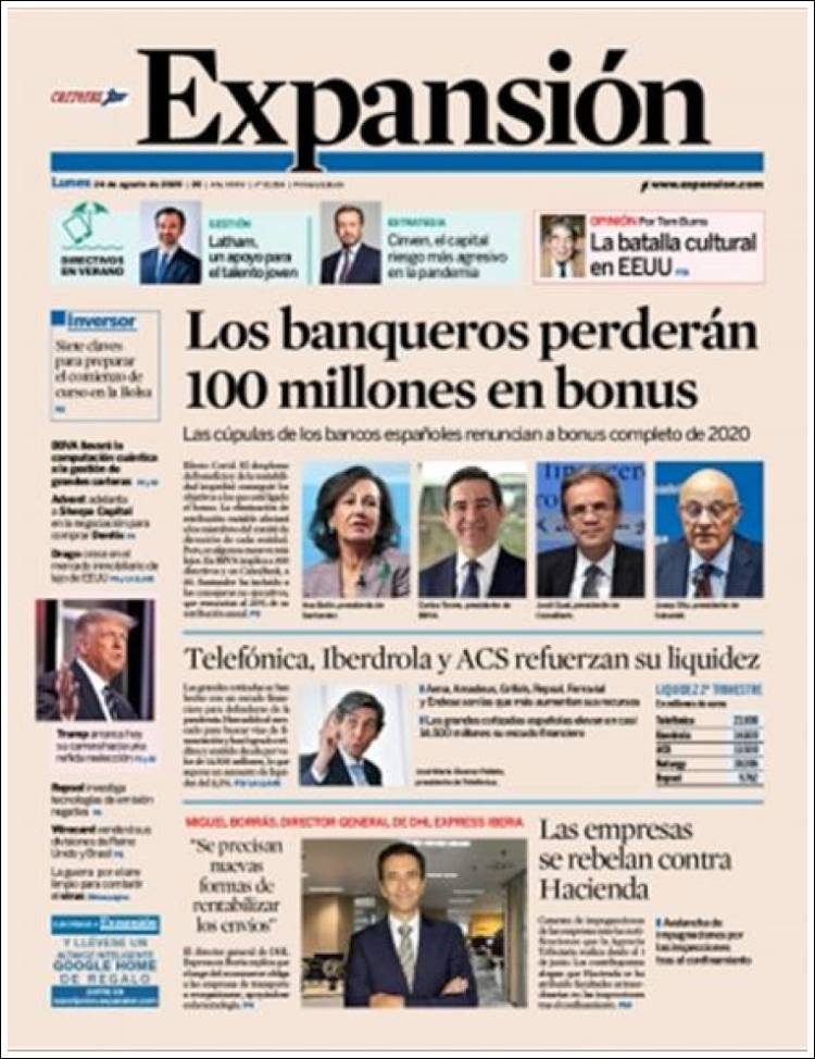 Portada de Expansión (Espa&ntilde;a)