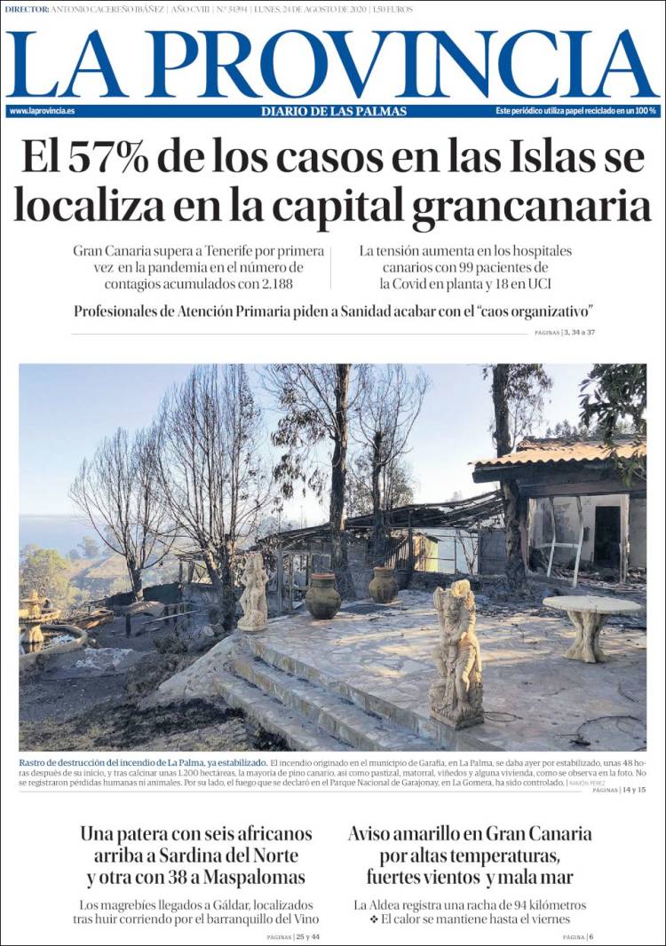 Portada de La Provincia (Espa&ntilde;a)