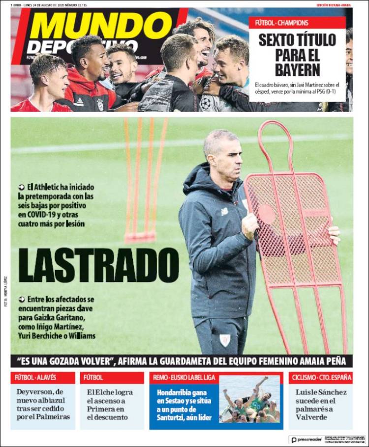 Portada de Mundo Deportivo Bizkaia (Espa&ntilde;a)