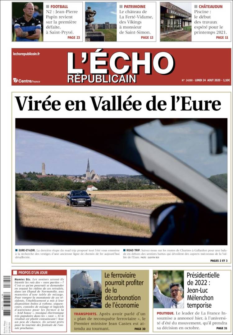 Portada de L'Echo Républicain (Francia)