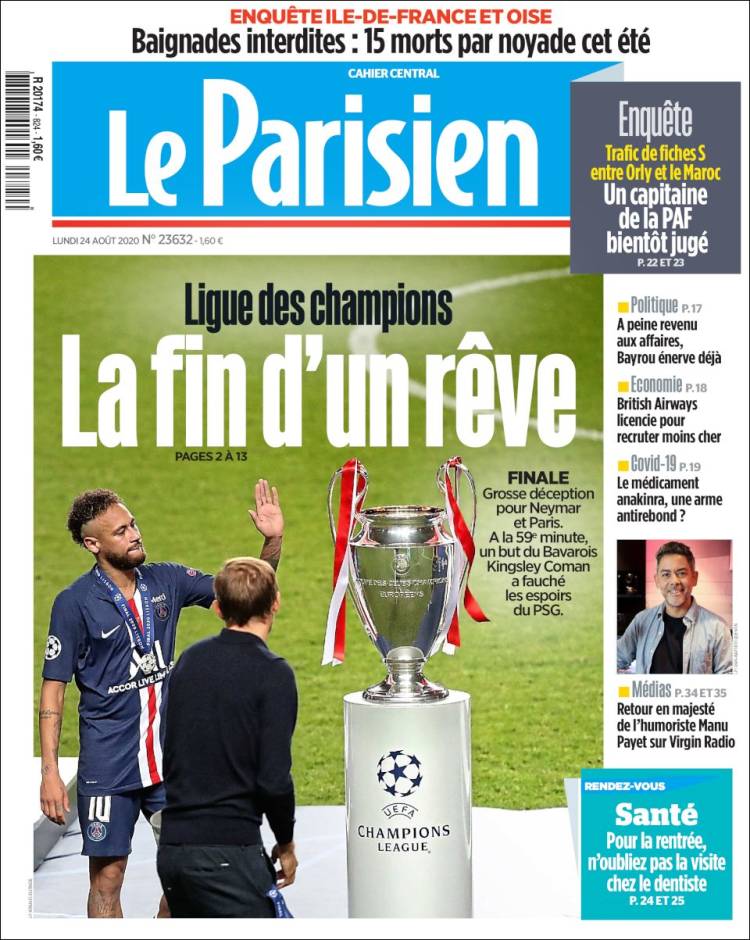 Portada de Le Parisien (Francia)