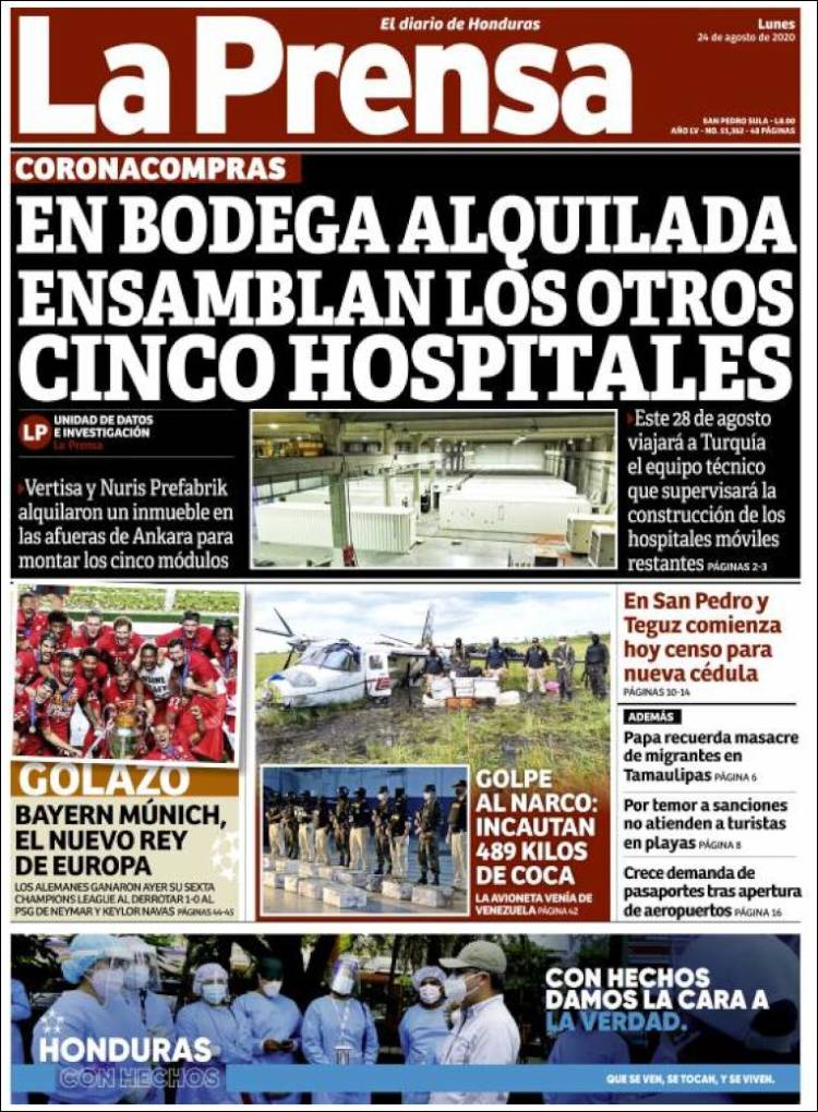 Portada de La Prensa (Honduras)