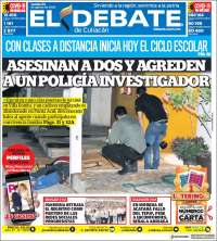 Portada de El Debate de Culiacán (México)