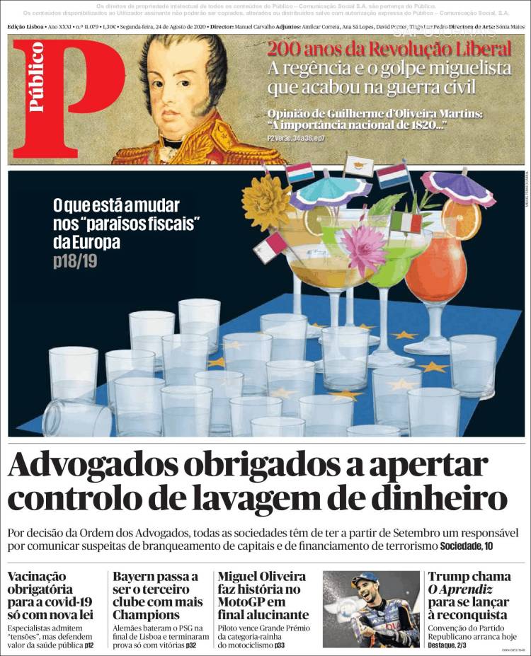 Portada de Público (Portugal)