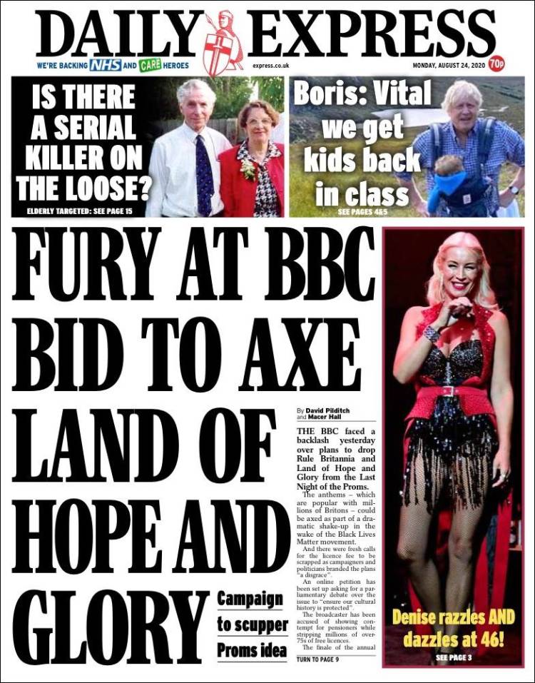 Portada de Daily Express (Reino Unido)