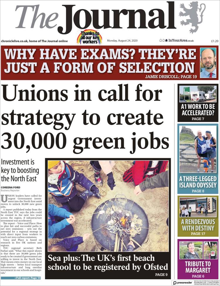 Portada de The Journal (Reino Unido)