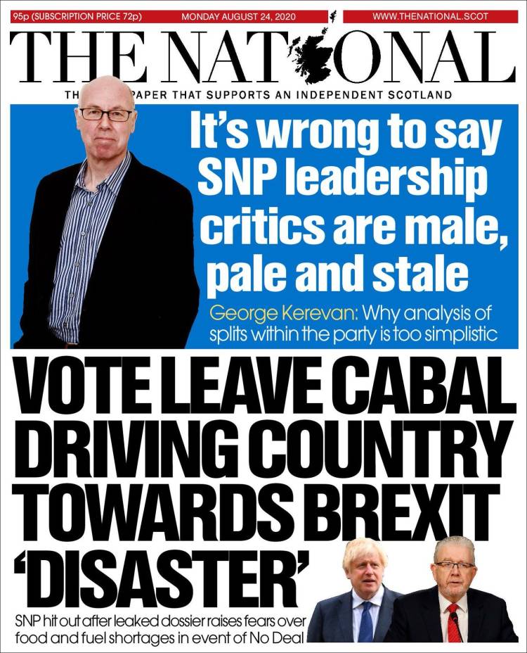 Portada de The National (Reino Unido)