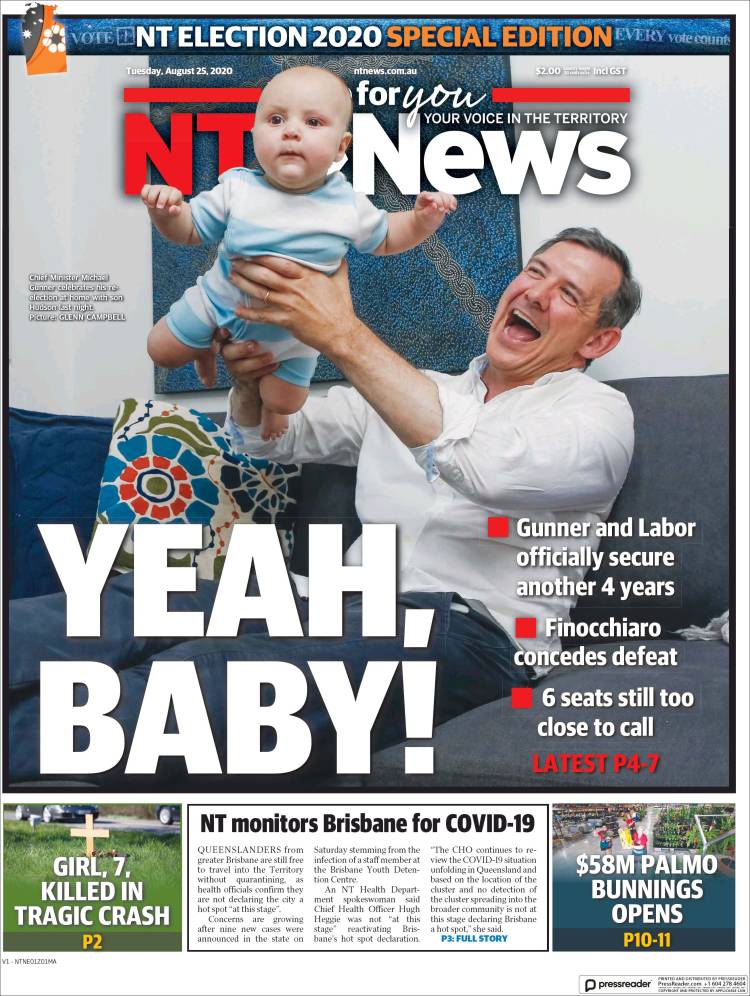 Portada de Northern Territory News (Australia)