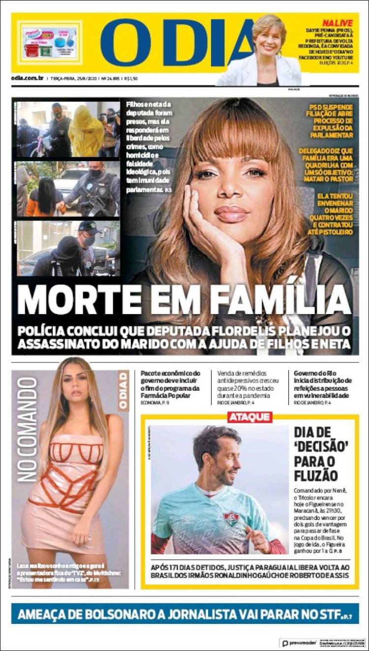 Portada de O Dia (Brasil)